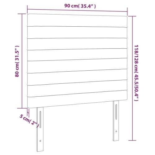 Uzglavlja 2 kom krem 90x5x78/88 cm od tkanine - Krema 90 cm 1 Visoko Cijena