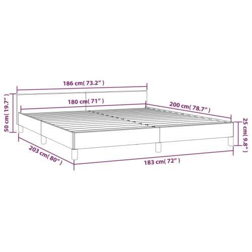 Okvir za krevet s uzglavljem svjetlosivi 180x200 cm od tkanine Cijena
