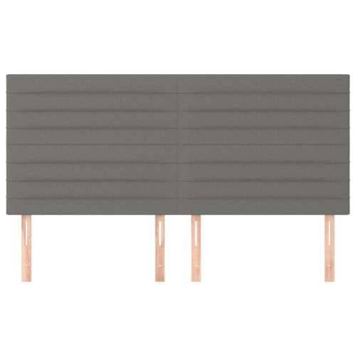 Uzglavlje 4 kom tamnosivi 90x5x78/88 cm od tkanine - Tamno siva 180 cm 1 Visoko Cijena