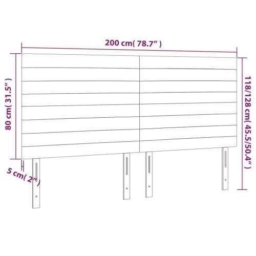 Uzglavlje 4 kom krem 100x5x78/88 cm od tkanine - Krema 200 cm 1 Visoko Cijena