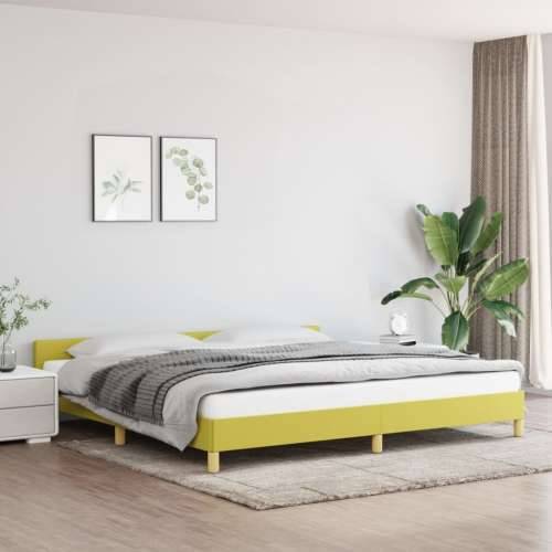 Okvir za krevet s uzglavljem zeleni 200 x 200 cm od tkanine