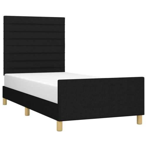 Okvir za krevet bez madraca crni 90x190cm od tkanine - Crna 90 x 190 cm vodoravne pruge Cijena