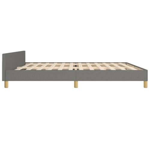Okvir za krevet bez madraca tamnosivi 200x200 cm od tkanine - Tamno siva 200 x 200 cm vodoravne pruge Cijena