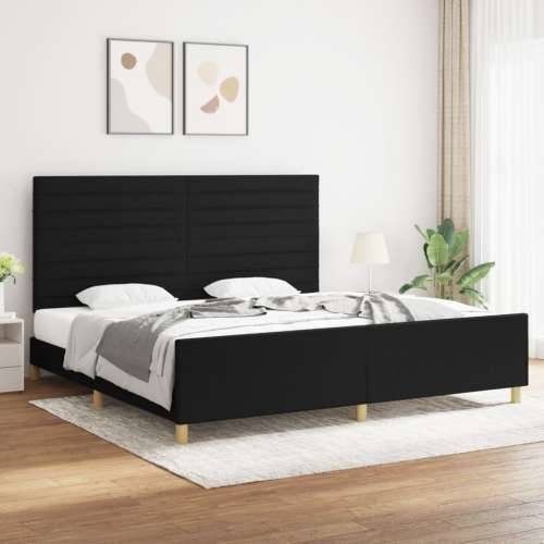 Okvir za krevet bez madraca crni 200x200 cm od tkanine - Crna 200 x 200 cm vodoravne pruge Cijena