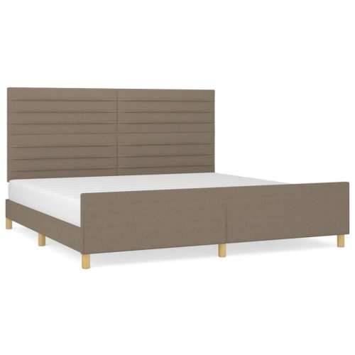 Okvir za krevet bez madraca smeđesivi 200x200 cm od tkanine - Sivo-smeđa 200 x 200 cm vodoravne pruge Cijena