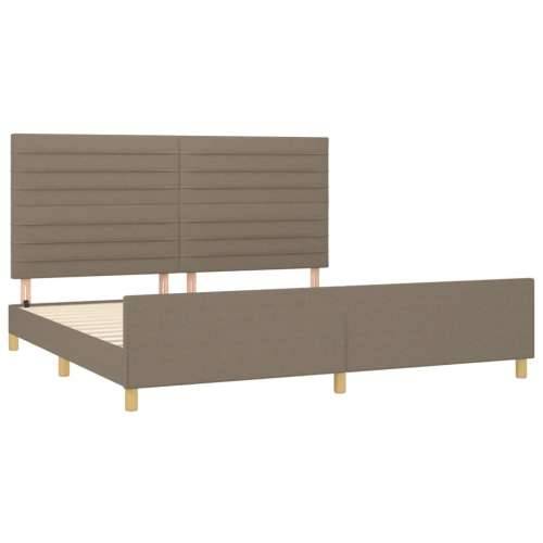 Okvir za krevet bez madraca smeđesivi 200x200 cm od tkanine - Sivo-smeđa 200 x 200 cm vodoravne pruge Cijena
