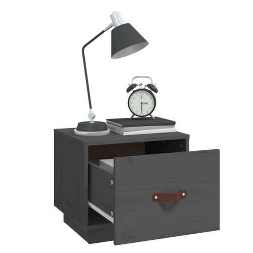 Noćni ormarići 2 kom sivi 40 x 34 x 35 cm od masivne borovine - Siva 2 Cijena