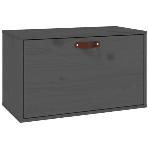 Zidni ormarić sivi 60 x 30 x 35 cm od masivne borovine - Siva 1 Cijena