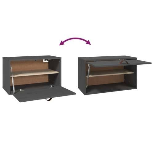 Zidni ormarić sivi 60 x 30 x 35 cm od masivne borovine - Siva 1 Cijena