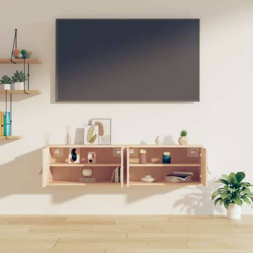 Zidni ormarići 2 kom 60 x 30 x 30 cm od masivne borovine - Prirodna 2 1 Cijena