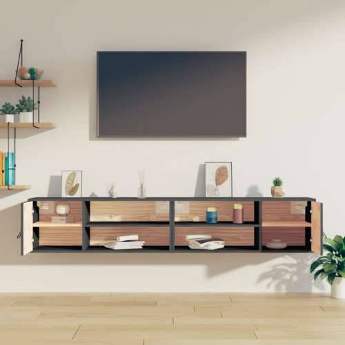 Zidni ormarići 2 kom sivi 80 x 30 x 30 cm od masivne borovine Cijena