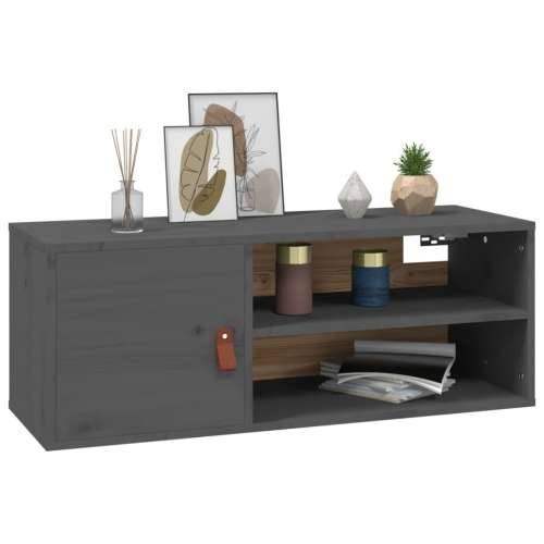 Zidni ormarići 2 kom sivi 80 x 30 x 30 cm od masivne borovine Cijena