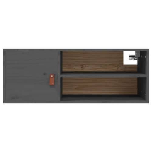 Zidni ormarići 2 kom sivi 80 x 30 x 30 cm od masivne borovine Cijena