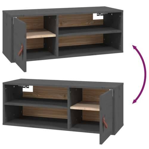 Zidni ormarići 2 kom sivi 80 x 30 x 30 cm od masivne borovine Cijena