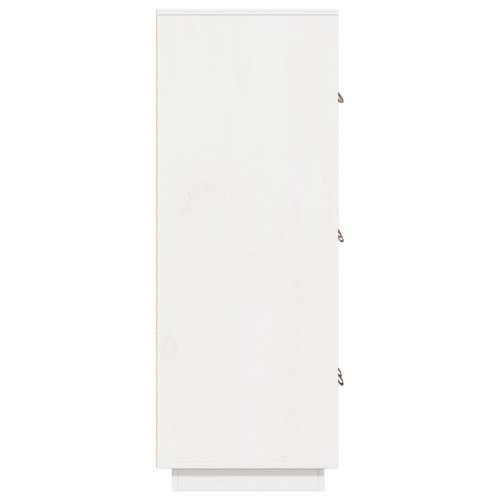 Visoka komoda bijela 67 x 40 x 108,5 cm od masivne borovine - Bijela 1 Cijena