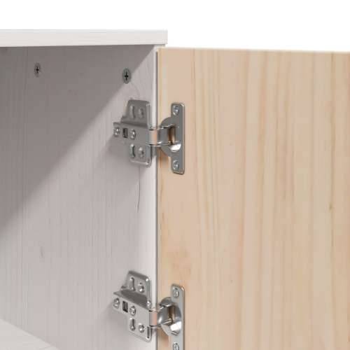 Visoka komoda bijela 67 x 40 x 108,5 cm od masivne borovine - Bijela 1 Cijena