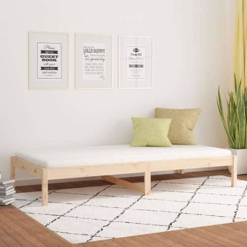 Dnevni krevet 90 x 190 cm mali masivna borovina - Prirodna 90 x 190 cm Cijena