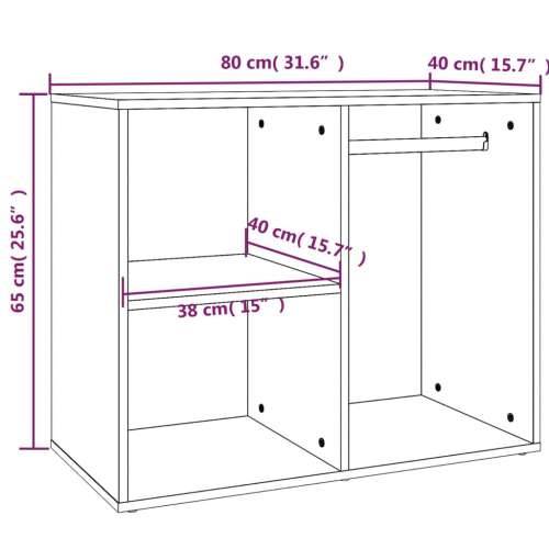 Garderobni ormarić boja hrasta 80x40x65 cm konstruirano drvo - Sivi hrast sonoma 1 Cijena