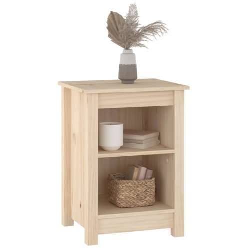 Noćni ormarići 2 kom 40 x 35 x 55 cm od masivne borovine - Prirodna 2 Cijena