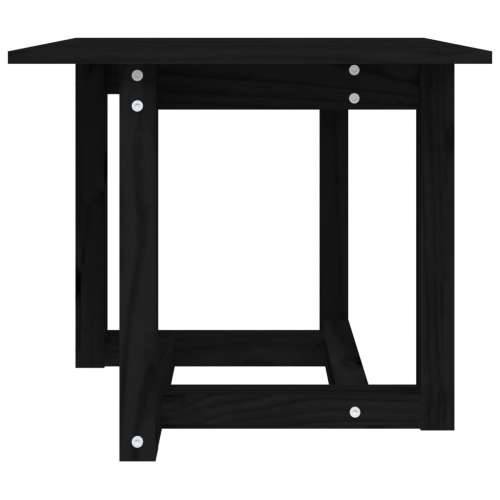 Stolić za kavu crni 50 x 50 x 45 cm od masivne borovine - Crna 50 x 50 x 45 cm 1 Cijena