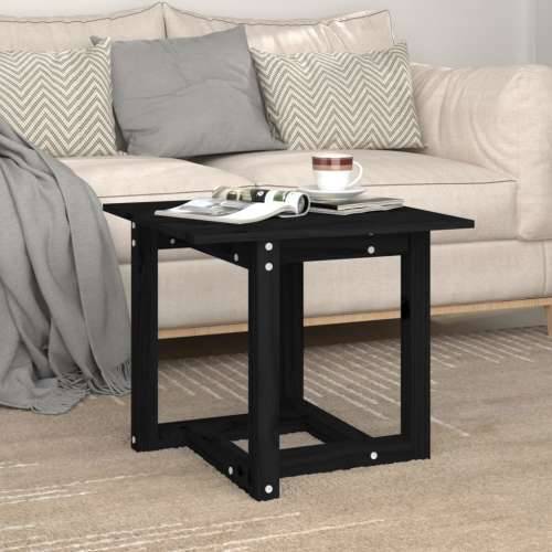 Stolić za kavu crni 50 x 50 x 45 cm od masivne borovine - Crna 50 x 50 x 45 cm 1 Cijena