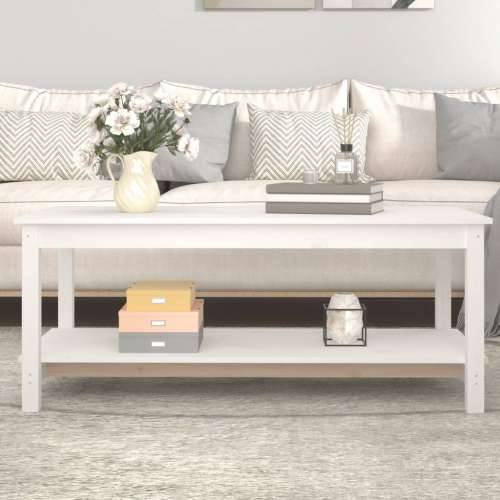Stolić za kavu bijeli 110 x 55 x 45 cm od masivne borovine - Bijela 110 x 55 x 45 cm 1 Cijena