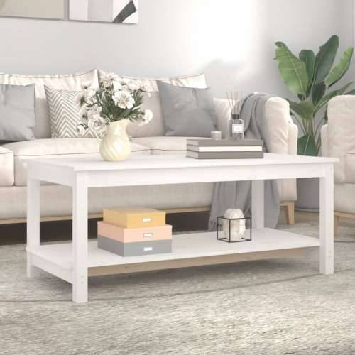 Stolić za kavu bijeli 110 x 55 x 45 cm od masivne borovine - Bijela 110 x 55 x 45 cm 1 Cijena