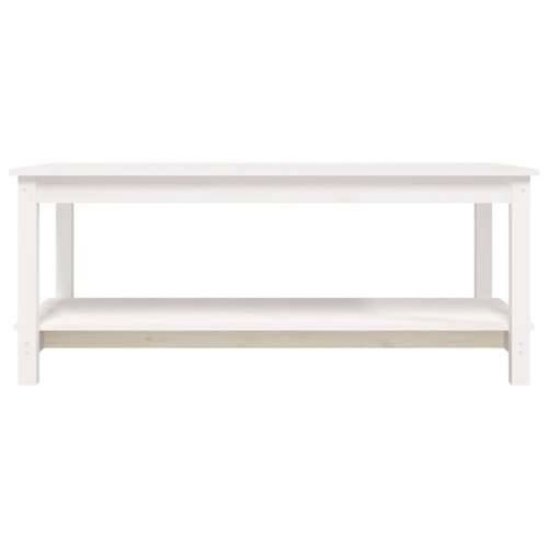 Stolić za kavu bijeli 110 x 55 x 45 cm od masivne borovine - Bijela 110 x 55 x 45 cm 1 Cijena