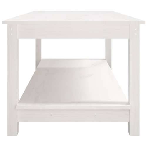 Stolić za kavu bijeli 110 x 55 x 45 cm od masivne borovine - Bijela 110 x 55 x 45 cm 1 Cijena