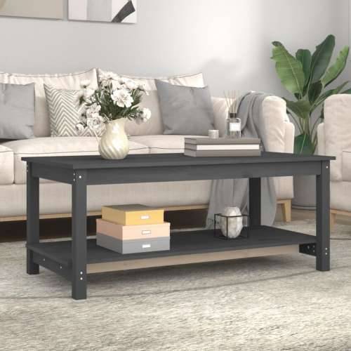 Stolić za kavu sivi 110 x 55 x 45 cm od masivne borovine - Siva 110 x 55 x 45 cm 1 Cijena