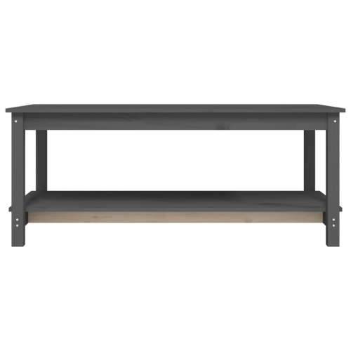 Stolić za kavu sivi 110 x 55 x 45 cm od masivne borovine - Siva 110 x 55 x 45 cm 1 Cijena
