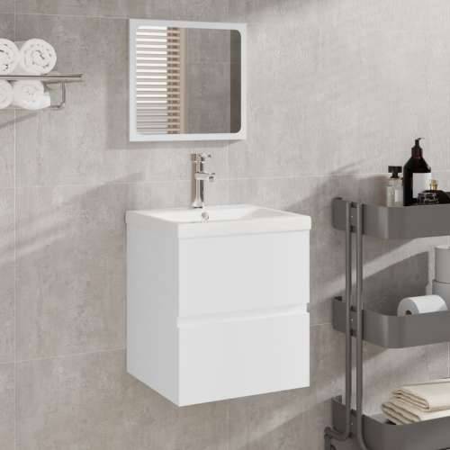Kupaonski ormarić s Lavabo - Umivaonikom i ogledalom bijeli - Bijela 41 x 38.5 x 45 cm 1 Cijena