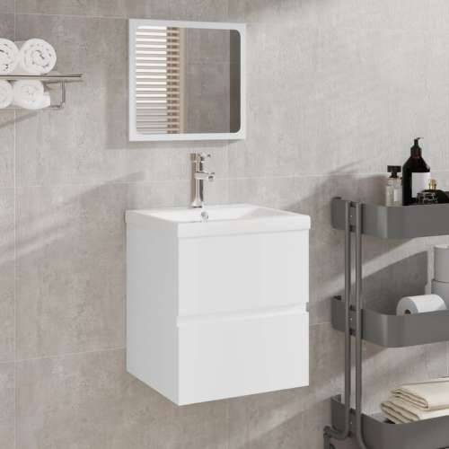 Kupaonski ormarić s Lavabo - Umivaonikom i ogledalom bijeli - Bijela 41 x 38.5 x 45 cm 1 Cijena