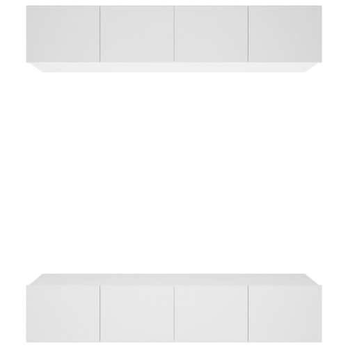 TV ormarići 4 kom bijeli 80 x 30 x 30 cm od konstruiranog drva - Bijela 4 80 cm Cijena