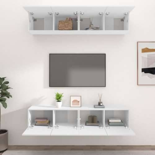 TV ormarići 4 kom bijeli 80 x 30 x 30 cm od konstruiranog drva - Bijela 4 80 cm Cijena