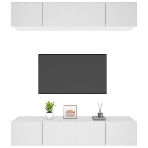 TV ormarići 4 kom bijeli 80 x 30 x 30 cm od konstruiranog drva - Bijela 4 80 cm Cijena