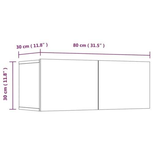 TV ormarići 4 kom bijeli 80 x 30 x 30 cm od konstruiranog drva - Bijela 4 80 cm Cijena