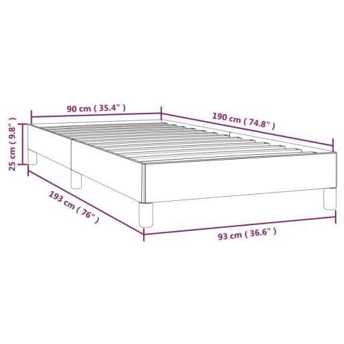 Okvir za krevet crni 90x190 cm od tkanine Cijena