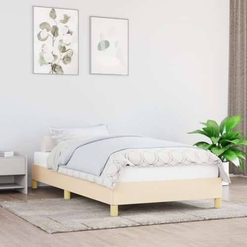 Okvir za krevet bez madraca krem 100 x 200 cm od tkanine - Krema 100 x 200 cm 25 cm Cijena