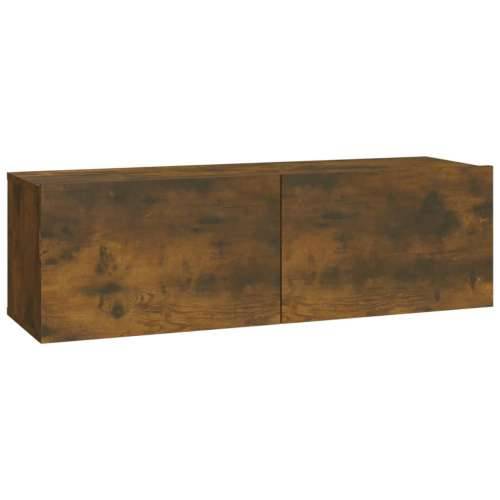 Zidni TV ormarići 4 kom dimljeni hrast 100 x 30 x 30 cm drveni - Dimljeni hrast 4 100 cm Cijena