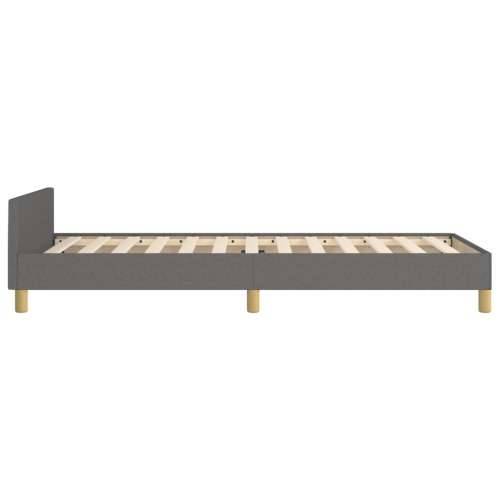 Okvir za krevet bez madraca tamnosivi 90x190 cm od tkanine - Tamno siva 90 x 190 cm Okomite pruge Cijena