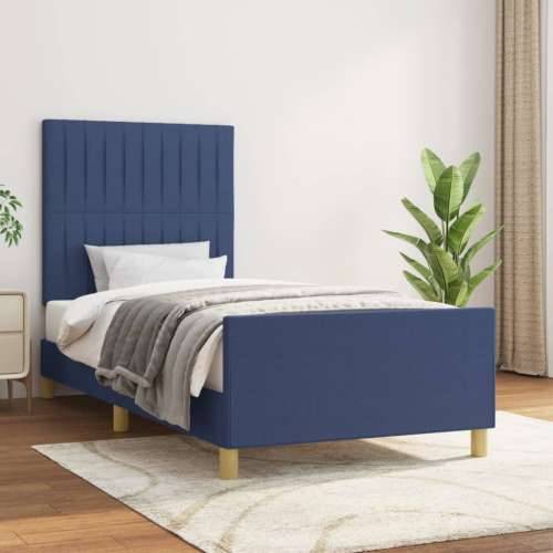 Okvir za krevet bez madraca plava 90x190cm od tkanine - Plava 90 x 190 cm Okomite pruge Cijena