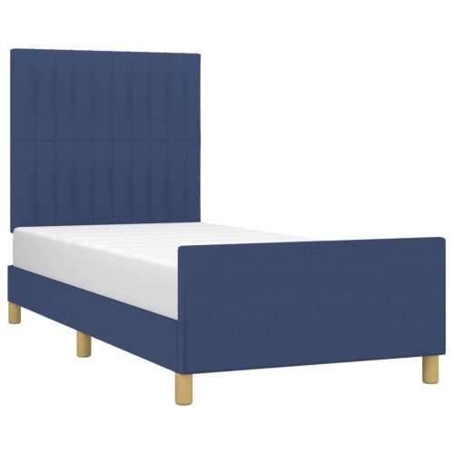 Okvir za krevet bez madraca plava 90x190cm od tkanine - Plava 90 x 190 cm Okomite pruge Cijena