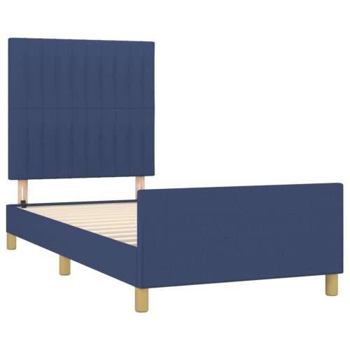 Okvir za krevet bez madraca plava 90x190cm od tkanine - Plava 90 x 190 cm Okomite pruge Cijena