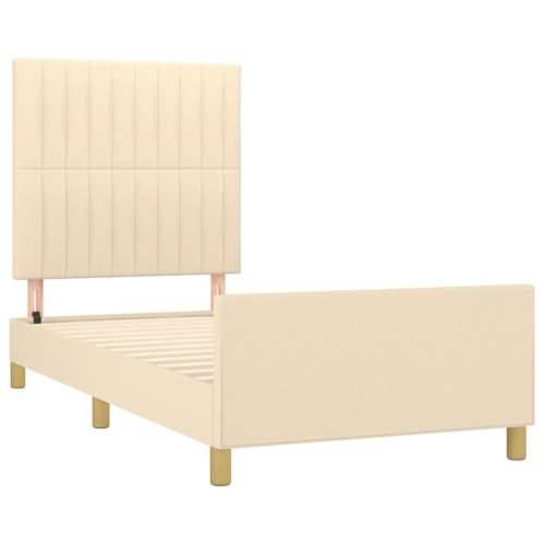 Okvir za krevet bez madraca krem 90x200cm od tkanine - Krema 90 x 200 cm Okomite pruge Cijena