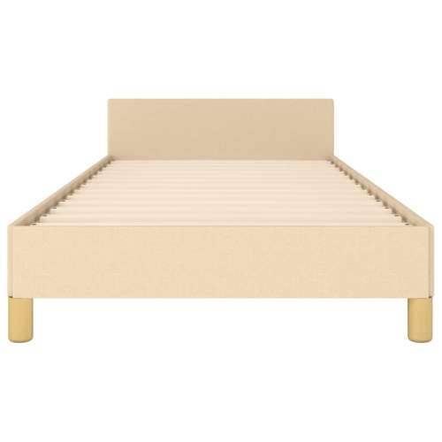 Okvir za krevet bez madraca krem 100 x 200 cm od tkanine - Krema 100 x 200 cm Okomite pruge Cijena