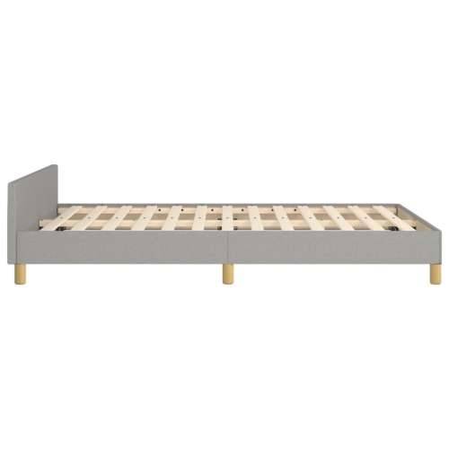 Okvir kreveta bez madraca svjetlosivi 120 x 200 cm od tkanine - Svjetlosiva 120 x 200 cm Okomite pruge Cijena