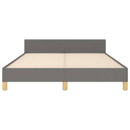 Okvir za krevet bez madraca tamnosivi 140 x 190 cm od tkanine - Tamno siva 140 x 190 cm Okomite pruge Cijena