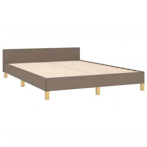 Okvir za krevet bez madraca smeđesivi 140 x 190 cm od tkanine - Sivo-smeđa 140 x 190 cm Okomite pruge Cijena