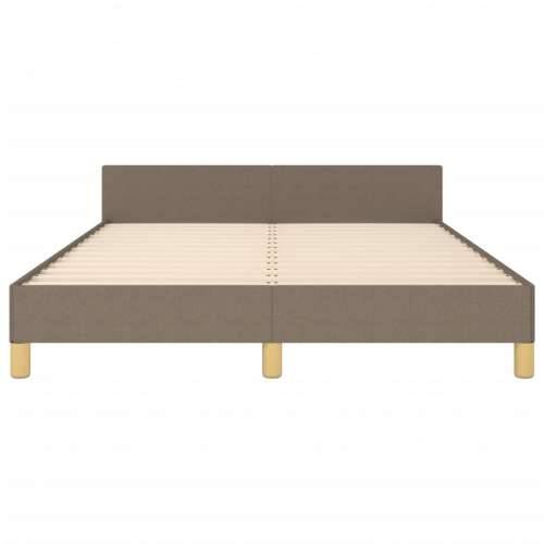 Okvir za krevet bez madraca smeđesivi 140 x 190 cm od tkanine - Sivo-smeđa 140 x 190 cm Okomite pruge Cijena